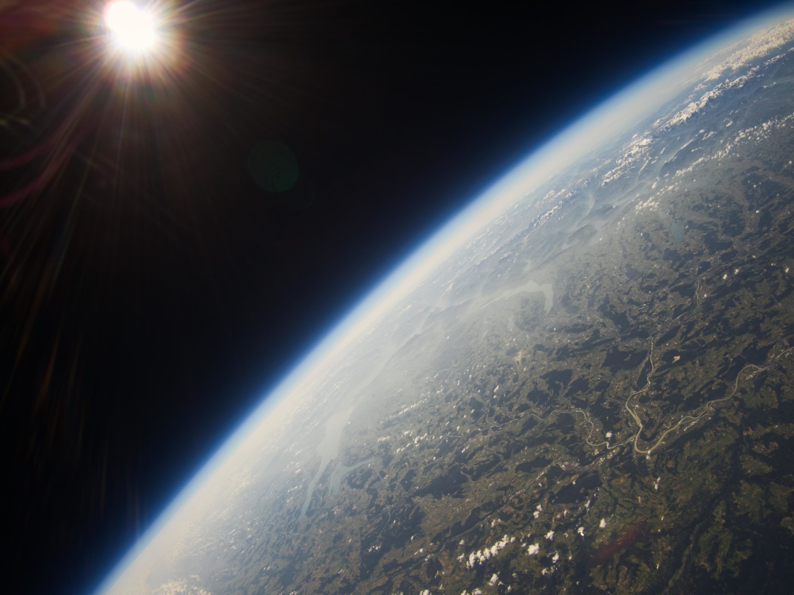 Image from the stratosphere from the THEO-1 spacecraft.